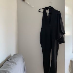Ziji Style black tuxedo style jumpsuits
